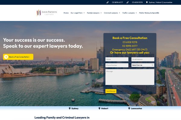 Aston Partners Lawyers Website Development
