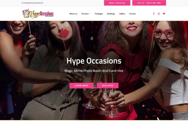 Hype Occasions Website Development